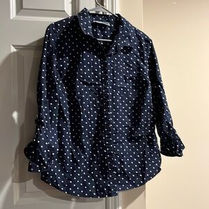 Woman’s blouse navy and white